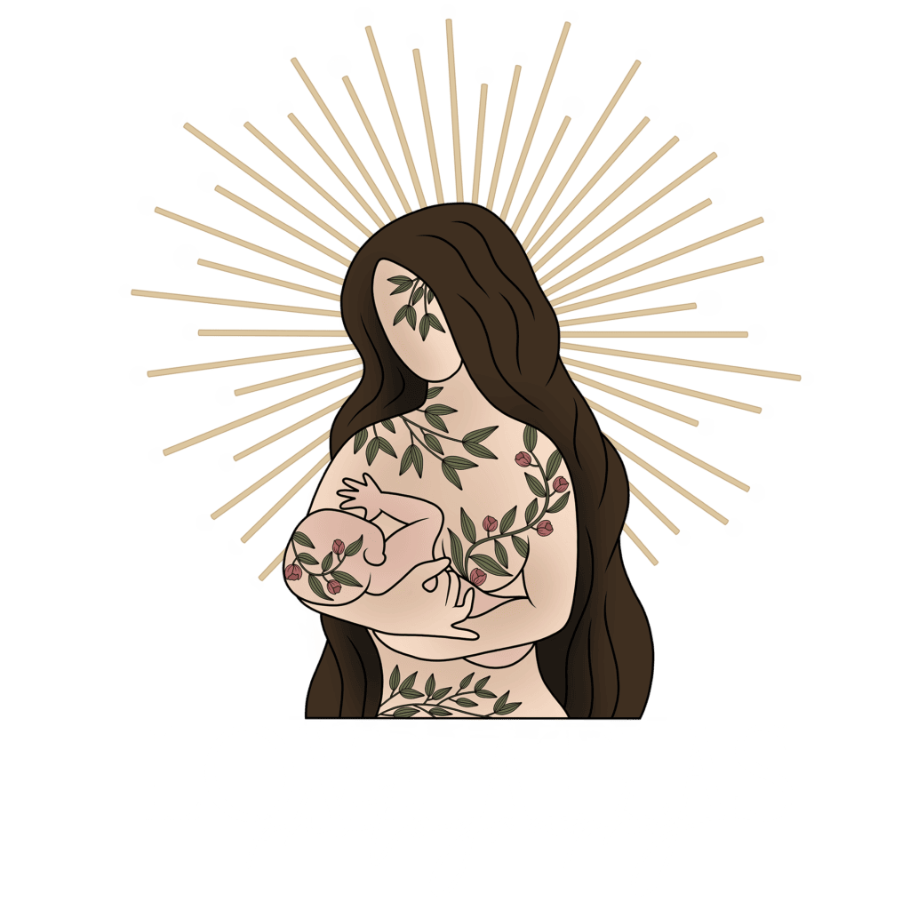 Maternity Photographer, Love Atlas Photography Logo, graphic of a mother holds a baby